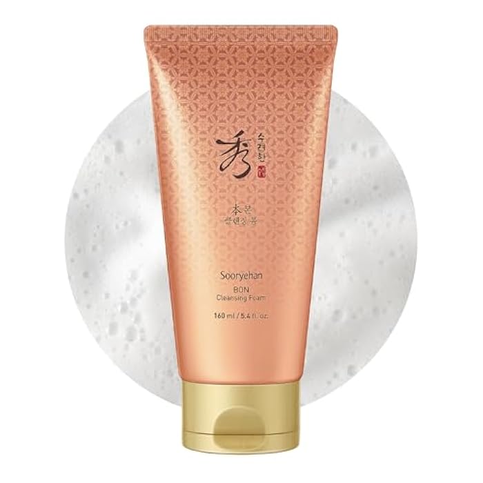 Sooryehan Bon Cleansing Foam (5.4fl oz) - Korean Skincare Herbal Ginseng Cleanser for Hydration & vitality, Reduces Tightness & Dullness. with Jinseng Soapberry™ & Ginseng Bonchodan - Image 1