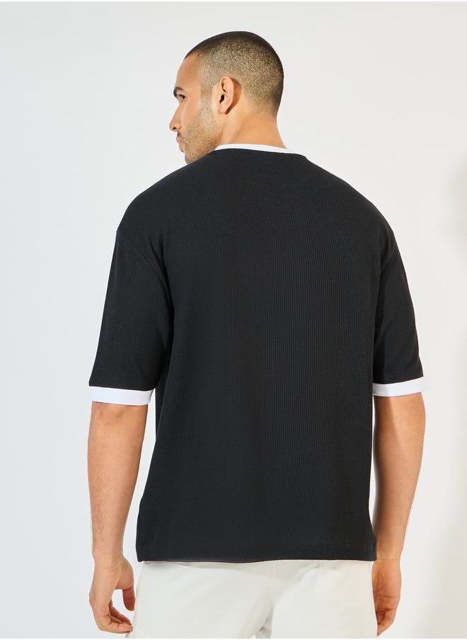 Styli Premium Waffle Knit Oversized T-Shirt  - Image 5