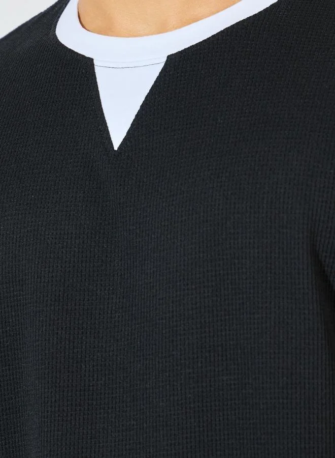 Styli Premium Waffle Knit Oversized T-Shirt