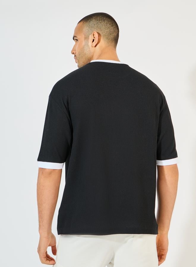 Styli Premium Waffle Knit Oversized T-Shirt - Image 5