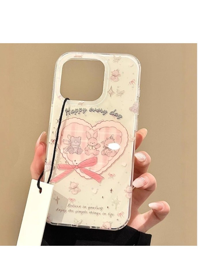 NIBEMINENT Protective TPU Case Cover For iPhone 16 Pro, Summer Puppy