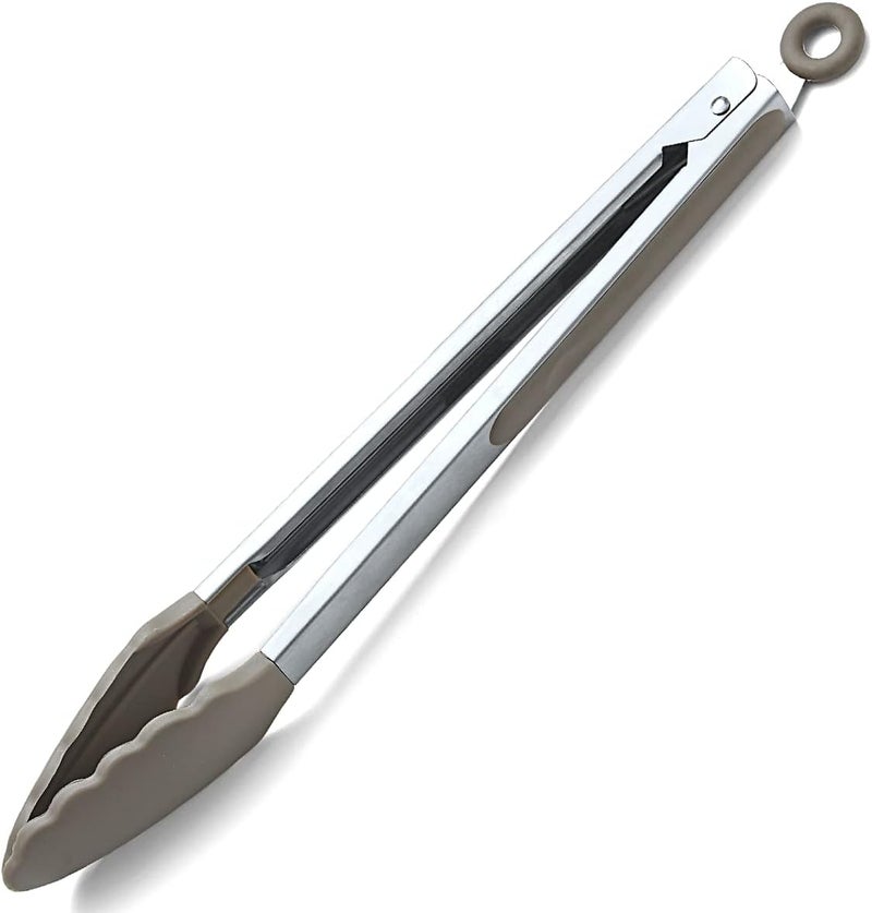 Berglander Cooking Tongs Heavy Duty Food Tongs For Cooking With Silicone Tips, Kitchen Tongs, Grill Tongs, Dishwasher Safe, Easy to Clean - Image 1
