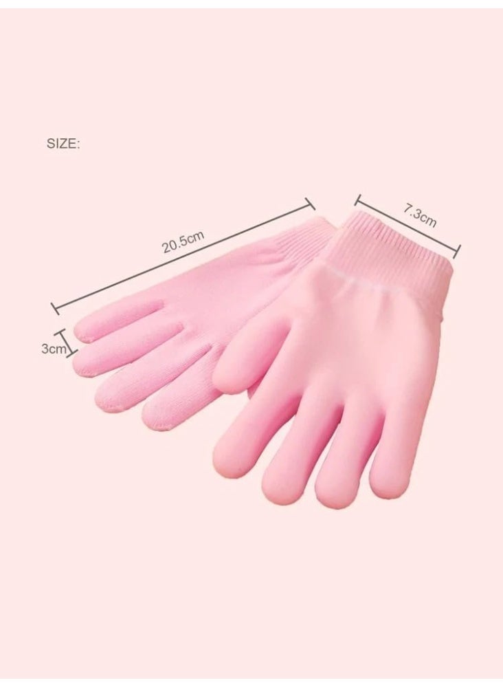Generic Moisturizing Gel Gloves with Lavender, Jojoba & Olive Oil – Overnight Spa Treatment Gloves for Dry Hands – Deep Hydration with Vitamin E – Reusable, Soft Cotton – Multicolor – 1 Pair - Image 3