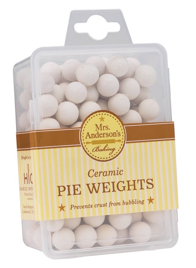 مسز. أندرسون بايكنغ أوزان خبز الفطائر من السيدة أندرسون | خرزات من الخزف الحجري الطبيعي للخبز الأعمى | مقاومة للحرارة، آمنة على الطعام، سهلة الاستخدام | تمنع الانكماش والانتفاخ والفقاعات | كرات فردية مثقّبة - Image 1