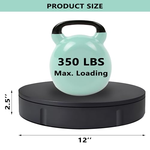 Prolee 360 Degree Rotating Turntable 12 Inch, 350lbs Capacity for Photography, Heavy Duty, Automatic Remote Control Display Platform with 5 Colour Surface Covers and Carry Bag - Image 5