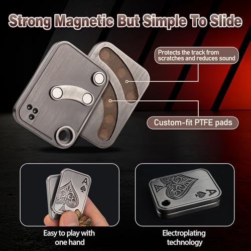 D.G.PLAYER DGPLAYER Fidget Toys Adults Pendants Magnetic Fidget Slider to Relieve Stress Tension Anxiety Improve Focus Find Inspiration Portable Design Grey - Image 5