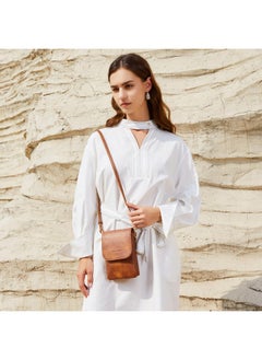 Bostanten BOSTANTEN Vegan Leather Small Crossbody Bags for Women Designer Cell Phone Bag Wallet Purses Adjustable Strap Retro Brown  - Image 2