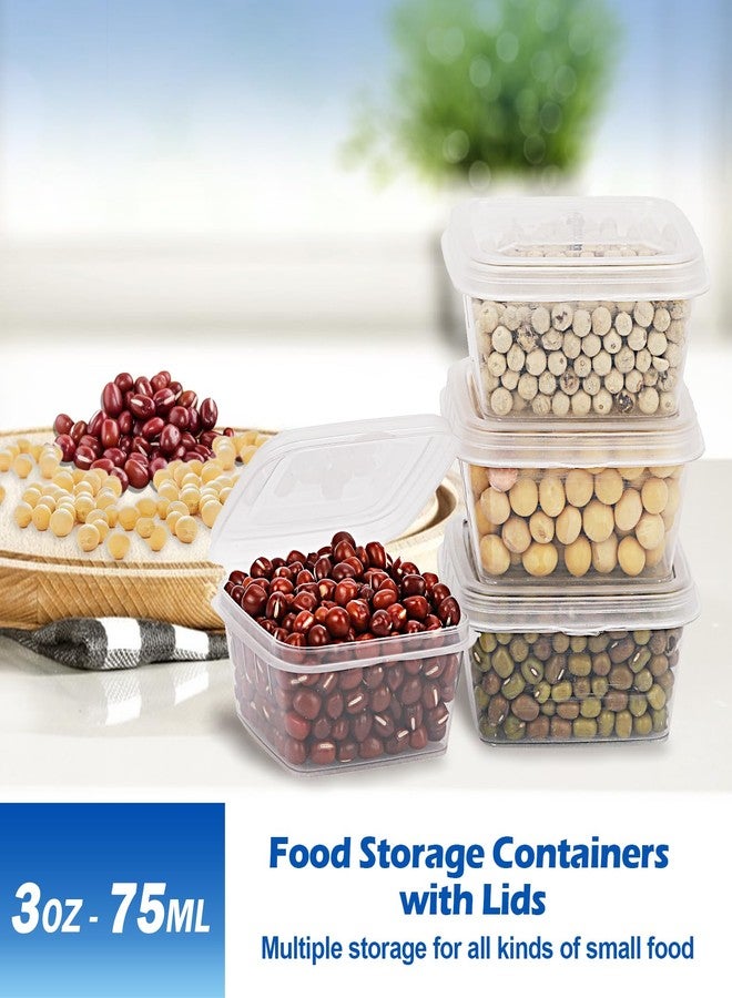 RIKICACA 3 oz Small Plastic Containers with Lids (100pack), Disposable Condiment Containers with Lids, Portion Cups, Jello Shot Sauce Cups (Square) - Image 5