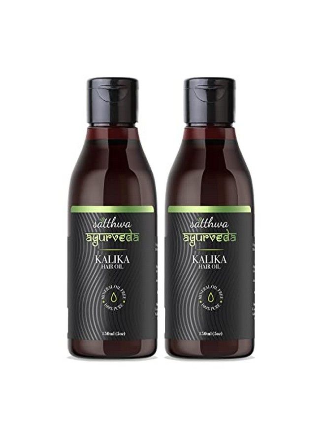 Satthwa Kalika Hair Oil Make Your Hair Naturally Darker Helps Fight Greying Of Hair Naturally Suitable For All Types Hair Men And Women (300Ml Pack2)  - Image 1
