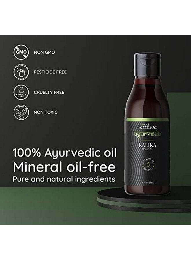Satthwa Kalika Hair Oil Make Your Hair Naturally Darker Helps Fight Greying Of Hair Naturally Suitable For All Types Hair Men And Women (300Ml Pack2)  - Image 5