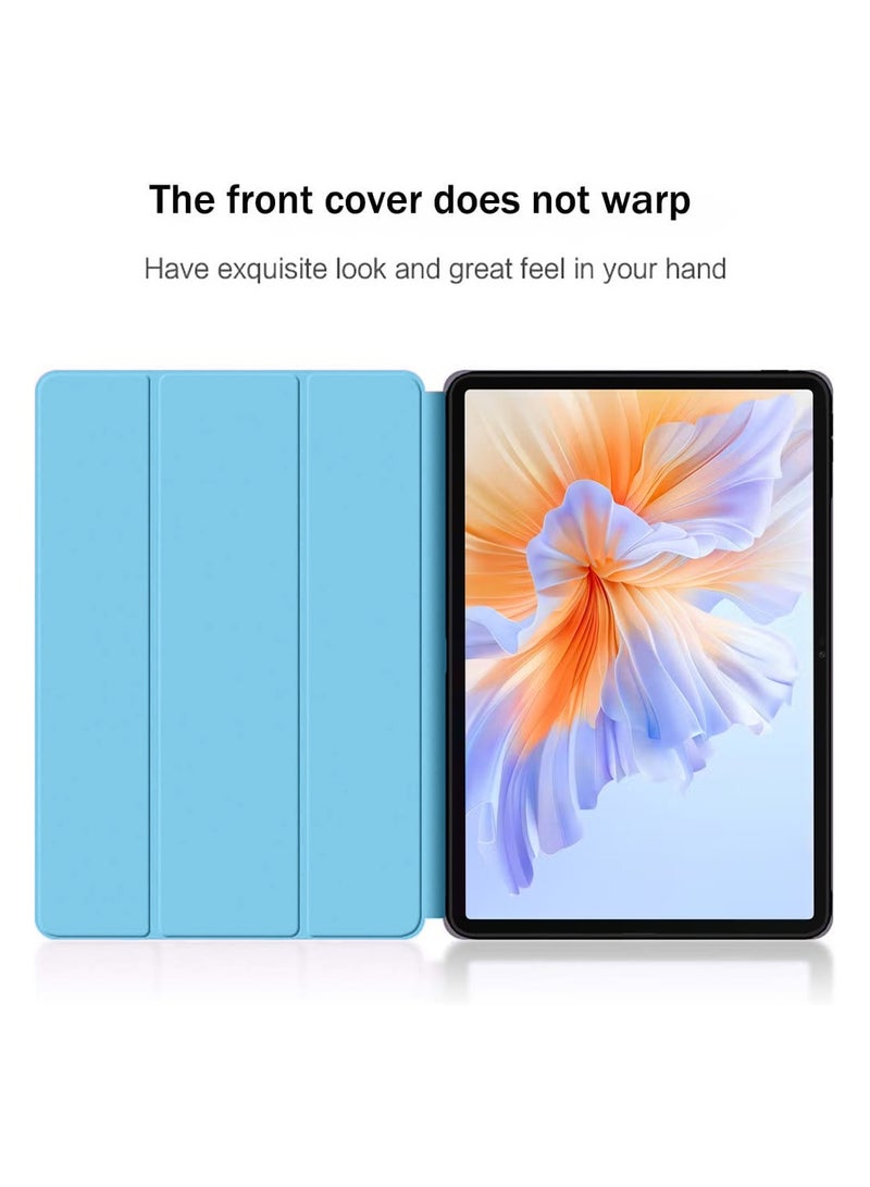 Wtech Honor Pad V9 11.5 2024 (11.5 inches) Smart Flip Auto Awake/Auto Sleep Leather Texture with Pen Holder Case Cover (TCFPSR) - Sky Blue - Image 3