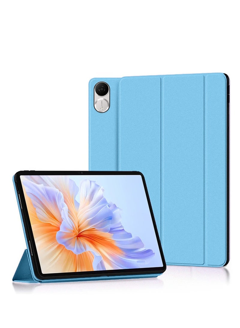 Wtech Honor Pad V9 11.5 2024 (11.5 inches) Smart Flip Auto Awake/Auto Sleep Leather Texture with Pen Holder Case Cover (TCFPSR) - Sky Blue - Image 1