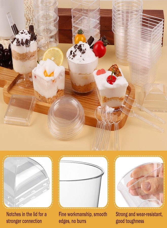 LifeIdeas 430 Pack Mini Dessert Cups with Spoons and lids - Image 4