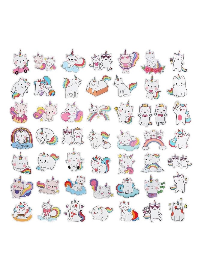 Cleverplay - 100 Pack Caticorn Stickers, Cat Unicorn Party Favors, Birthday Decorations - Image 1