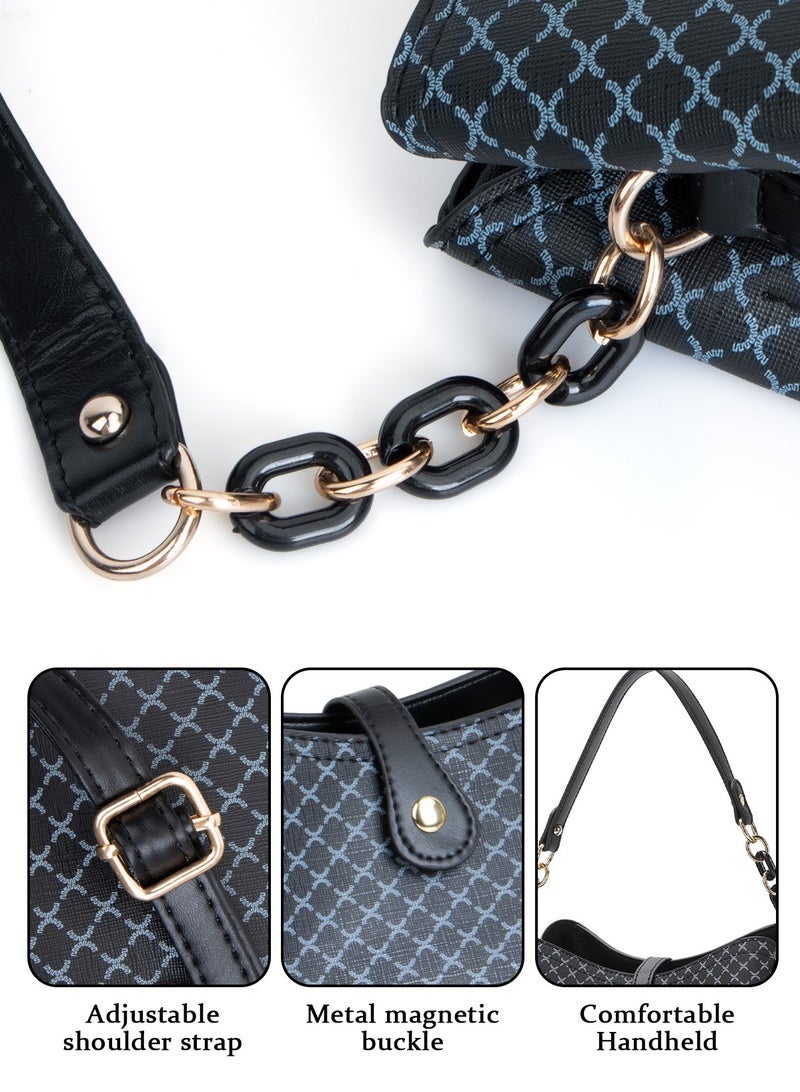 URbazaar Shoulder Tote Bags for Women Top Handle Satchel Ladies Fashion Office Casual Handbags Large Capacity PU Material Stylish - Image 4