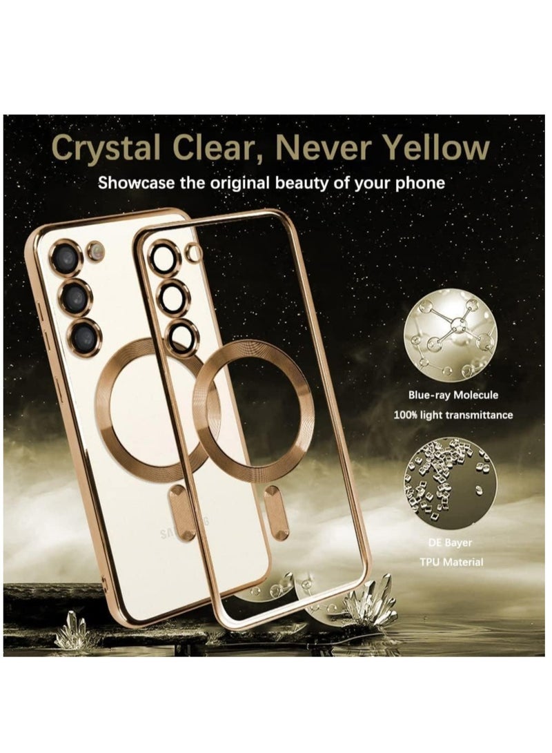 إلترازون Magnetic Clear Case for Samsung Galaxy S23 Plus with Camera Lens Protector Magsafe Compatible Electroplated Soft TPU Shockproof Anti-Scratch Phone Case - Image 5