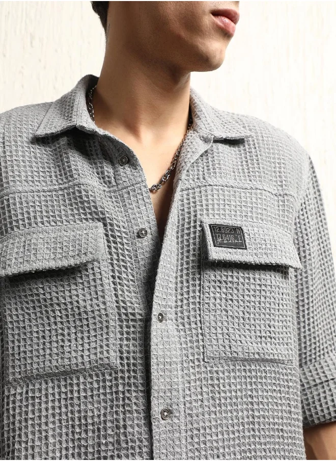 هوبرهولمي Grey Shirt For Men