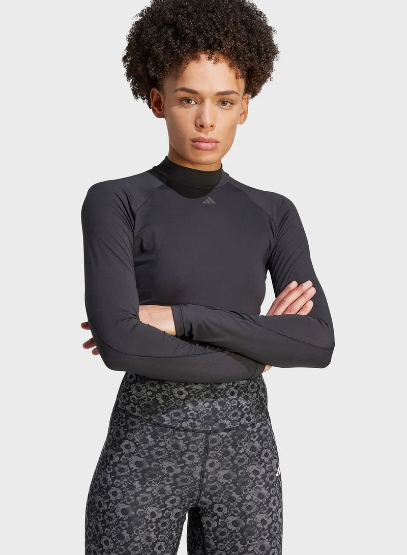 Adidas Hiit Heat.Rdy Long-Sleeve Top Crop Top