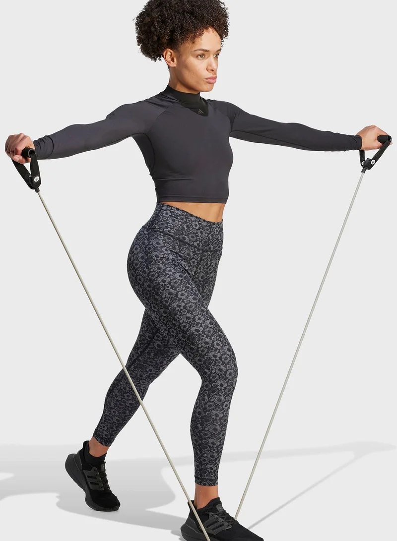 Adidas Hiit Heat.Rdy Long-Sleeve Top Crop Top