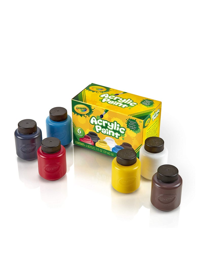 Crayola Acrylic Paint Set 2oz 6ct - Image 2
