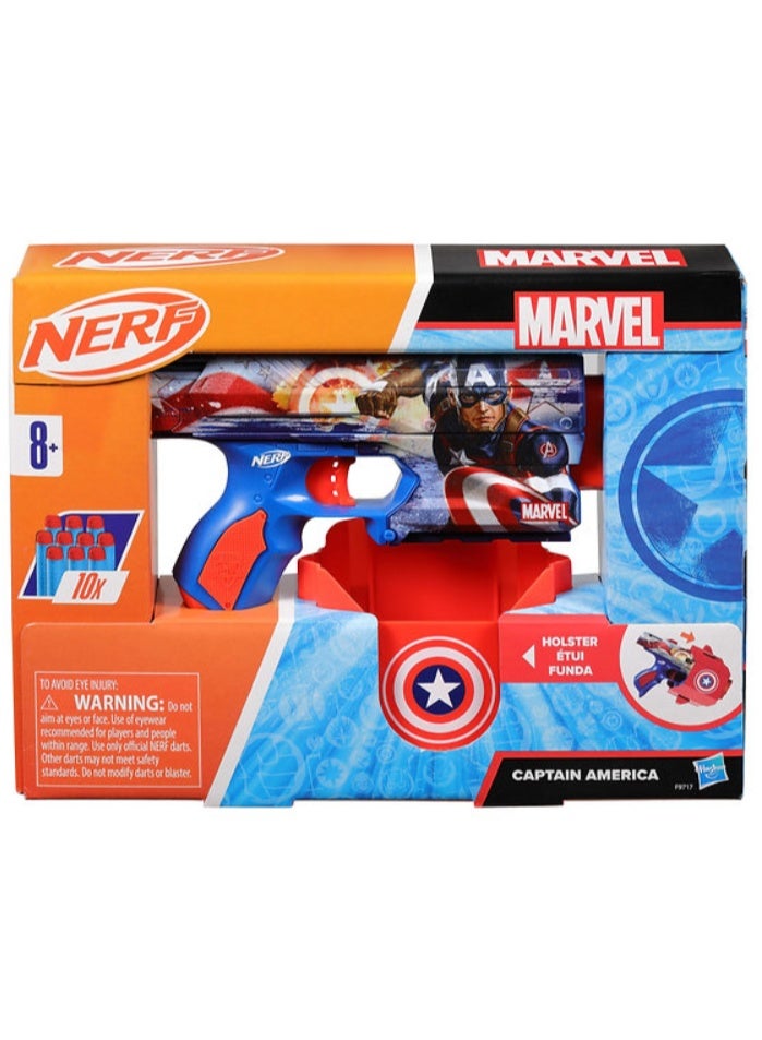 HASBRO - NERF Hasbro Nerf Captain America Blaster Toy for Kids - Image 1