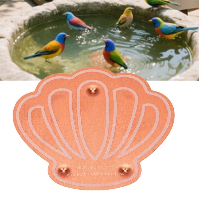 Fdit 2 Pcs Bird Bath Copper Disk Triple Point Support Design Birdbath Cleaner Disc Safe Water Purify Outdoor Common - Image 5