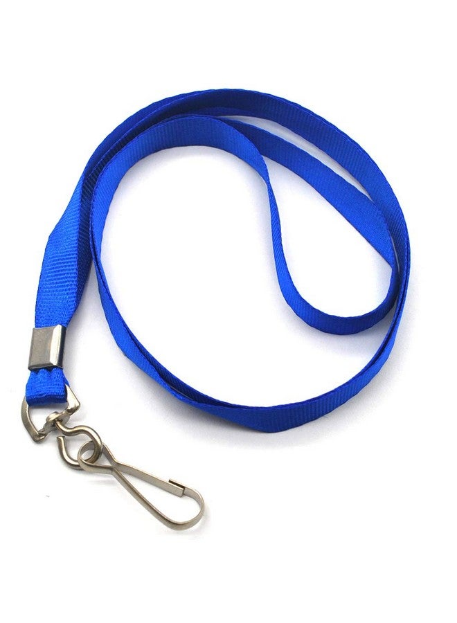 Beebel Blue Lanyard Bulk Lanyards For Id Badges Flat Lanyard With Badge Clip Swivel Hook 50 Pack - Image 3