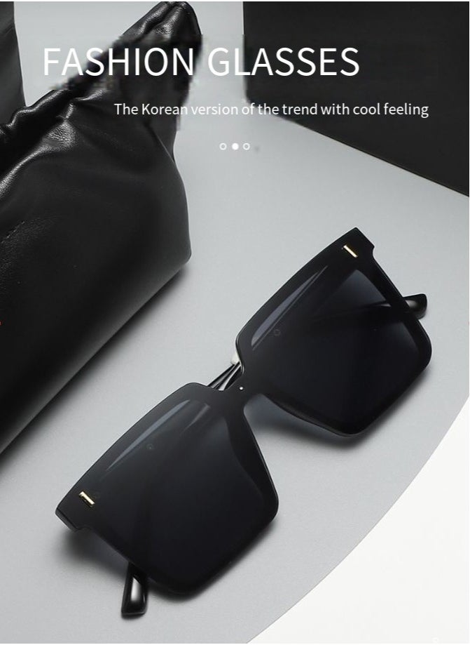 General Fashion Oversized Square Sunglasses UV Protection Luxury Curved Lens Sunglasses for Men and Women  - Image 2