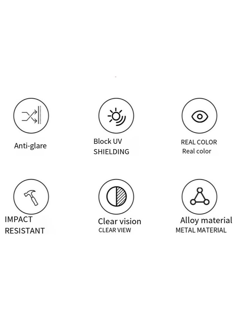 General Fashion Oversized Square Sunglasses UV Protection Luxury Curved Lens Sunglasses for Men and Women  - Image 3