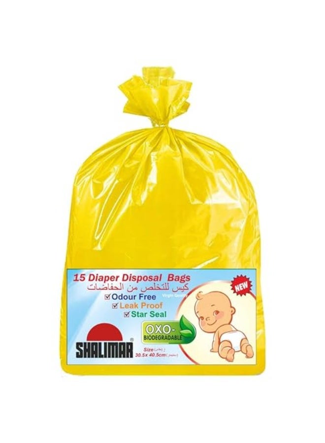 Shalimar 90 Pcs - Baby Diaper Disposable Bags – 30.5 x 40.5 cm – Leak-Proof, Odor-Sealing Disposable Pouches for Diapers, Sanitary Waste & Travel Use - Image 1