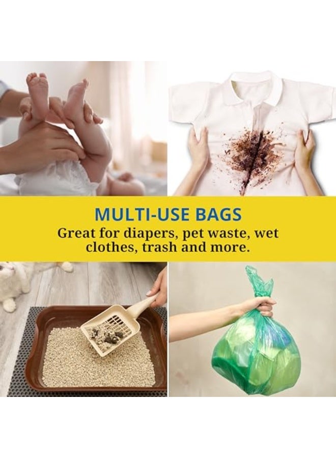 Shalimar 90 Pcs - Baby Diaper Disposable Bags – 30.5 x 40.5 cm – Leak-Proof, Odor-Sealing Disposable Pouches for Diapers, Sanitary Waste & Travel Use - Image 5