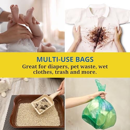 Shalimar Premium OXO Biodegradable Disposable Diaper Bag, 90 Bags, 30.5x40.5 cm, Yellow - Image 5