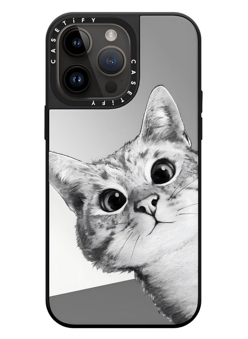 Casetify For iPhone 15 Pro Max Case Probe Cat Magnetic Adsorption Phone Cover - Mirror Face  - Image 1
