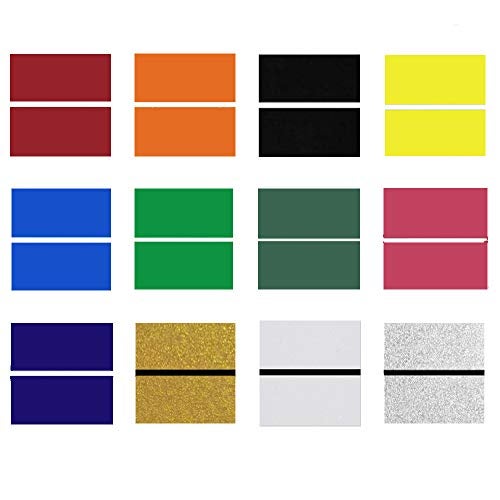 XLNT TECH XLNTTECH 100% Laser Engraving Double Color Sheet (7" x 11“ x .040”, 12 Pieces & 12 Colors) for Interior Signs, Badges. - Image 1