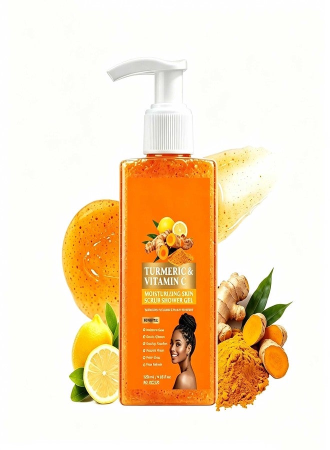 Lucift Turmeric Orange Body Wash, Turmeric body scrub with Exfoliant Formula,Gentle Cleansing Shower Gel Scrub for Hydrating & Moisturizing Daily Cleanser Shower Gel, Unisex (1 Pack*120ml - Image 1
