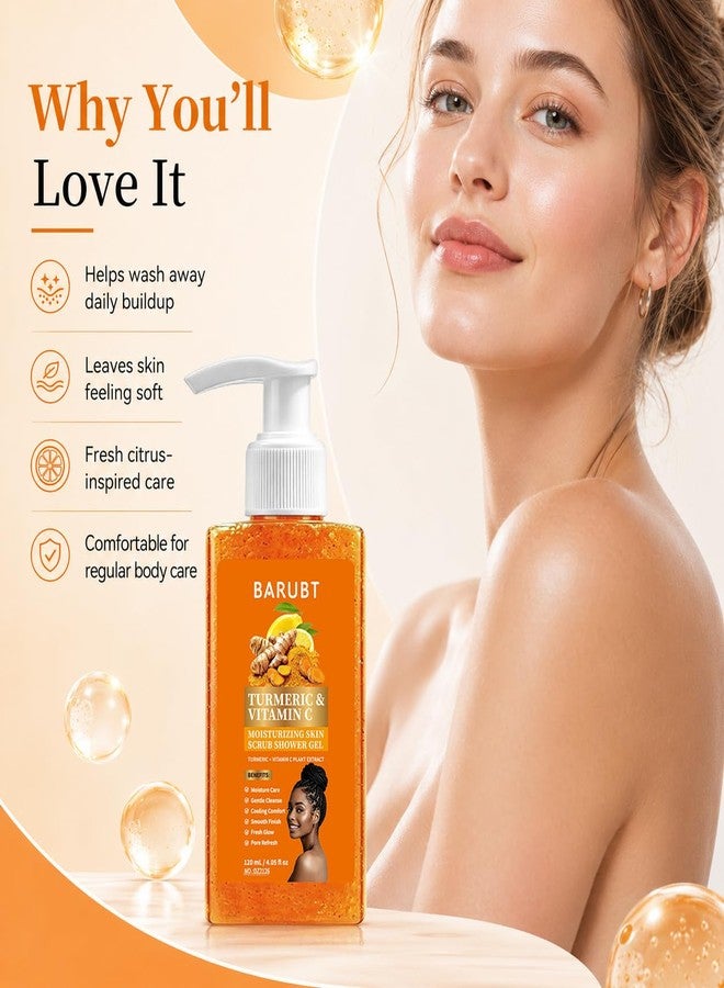 Lucift Turmeric Orange Body Wash, Turmeric body scrub with Exfoliant Formula,Gentle Cleansing Shower Gel Scrub for Hydrating & Moisturizing Daily Cleanser Shower Gel, Unisex (1 Pack*120ml - Image 3