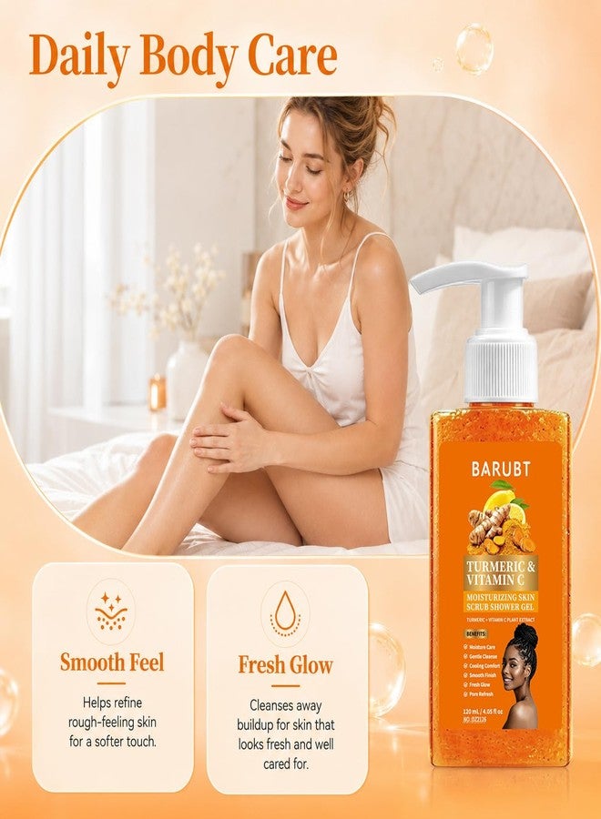 Lucift Turmeric Orange Body Wash, Turmeric body scrub with Exfoliant Formula,Gentle Cleansing Shower Gel Scrub for Hydrating & Moisturizing Daily Cleanser Shower Gel, Unisex (1 Pack*120ml - Image 2