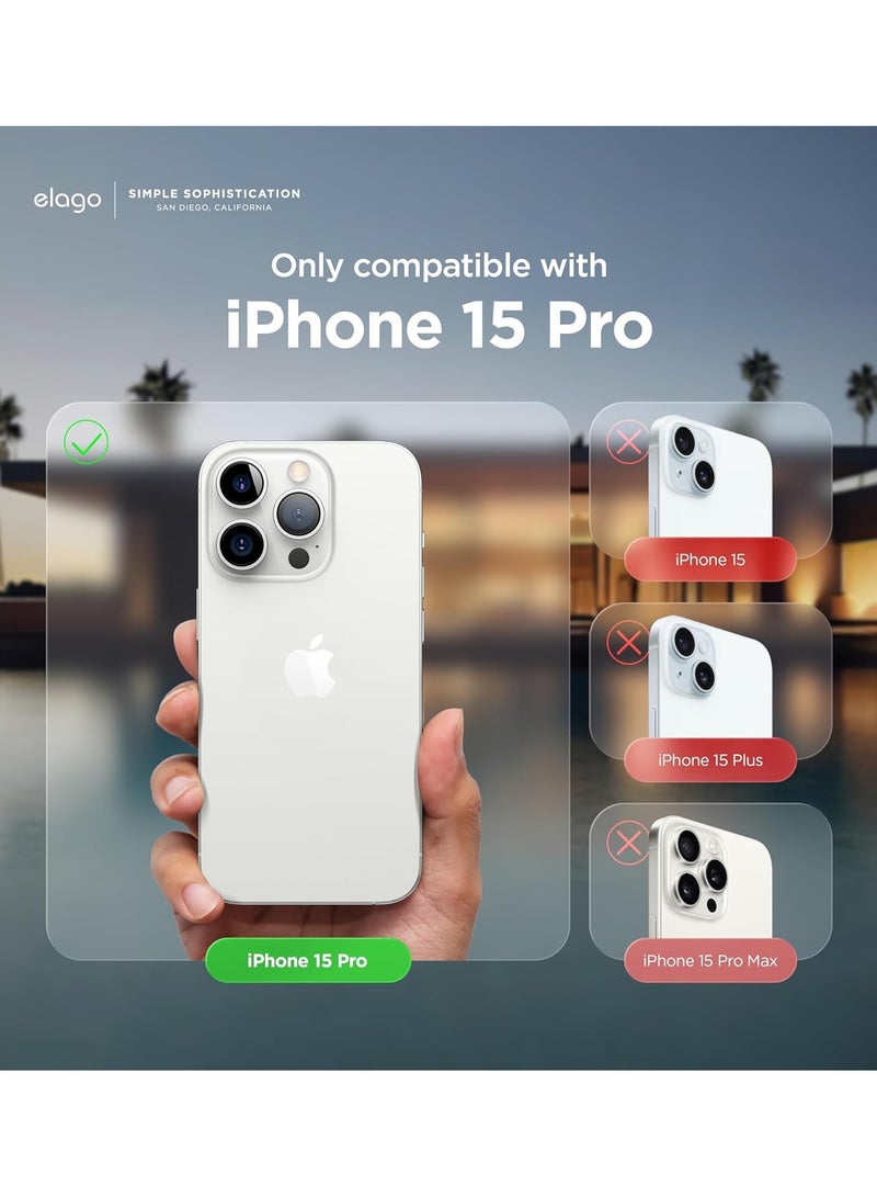 elago Liquid Silicone for iPhone 15 PRO case cover Full Body Protection, Shockproof, Slim, Anti-Scratch Soft Microfiber Lining - Soft Mint - Image 2
