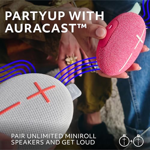 Ultimate Ears MINIROLL Ultra-Portable Waterproof Bluetooth Speaker, Big Bass, IP67 Dustproof, 131 ft Range - Gentle Grey - Image 4