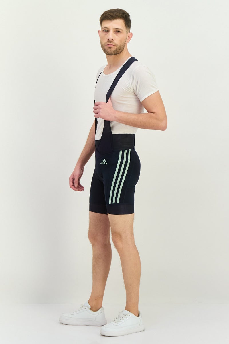 Adidas Men Sportswear Fit Padded Cycling Bib Shorts, Navy Blue - Image 3