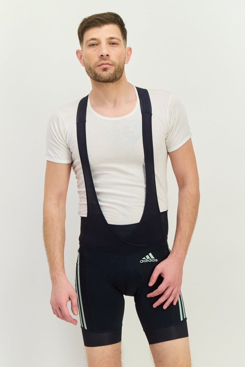 Adidas Men Sportswear Fit Padded Cycling Bib Shorts, Navy Blue - Image 1