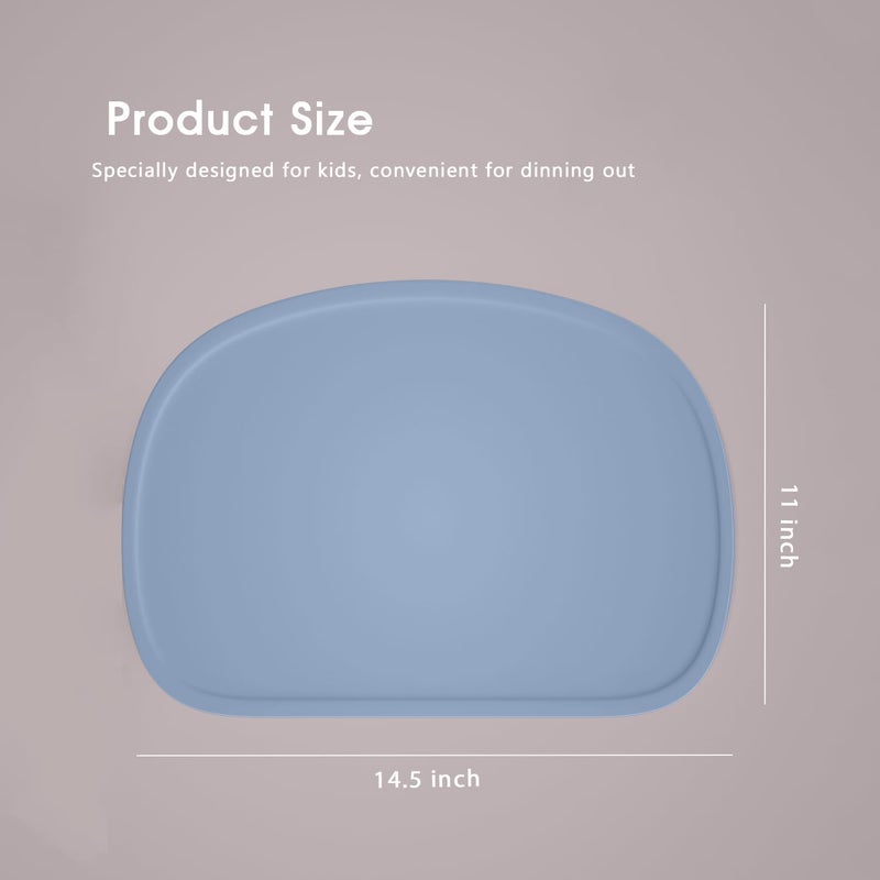 Cuddle Campus Set of 3 Silicone Placemats with Raised Edges for Kids,Toddlers,Babies, Non-Slip Dinning Table Mat, Baby Eating Mat, Food Mat Set 1 - Image 2