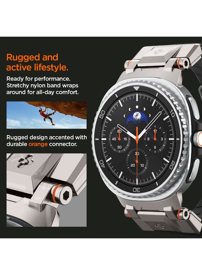 Spigen DuraPro Armor band for Galaxy Watch 8 series Compatible with Samsung Galaxy Watch 8 Classic 46mm, Galaxy Watch8 44/40mm Durable Metal Connector Strap - Black - Image 4