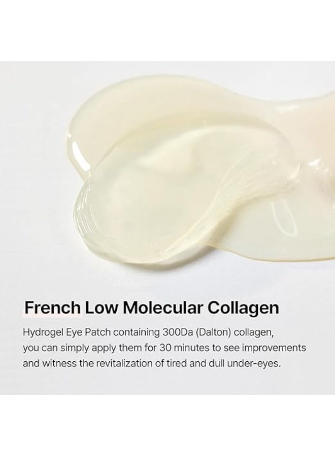mixsoon Collagen Hydrogel Eye Patches-Hydrating Gel Eye Mask with Collagen, Peptides and Amino Acids for Smooth Under Eye Skin Care 84 g (30 pairs) Korean Glass Skin Care - Image 4