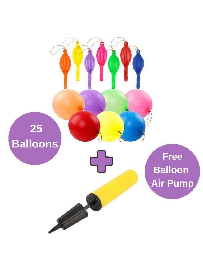 Mumfactory® 25 Large Punch Balloons for Kids | Birthday Balloons | Punch Balloons for Party Bags Fillers for Kids | Assorted Colors - Image 3
