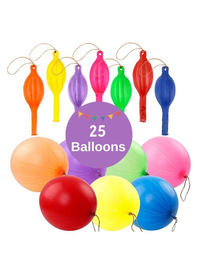 Mumfactory® 25 Large Punch Balloons for Kids | Birthday Balloons | Punch Balloons for Party Bags Fillers for Kids | Assorted Colors - Image 5