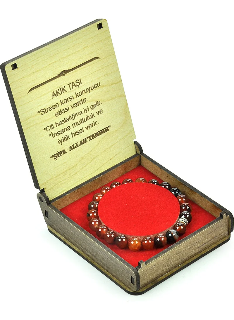 İhvan Online Natural Agate Stone Bracelet