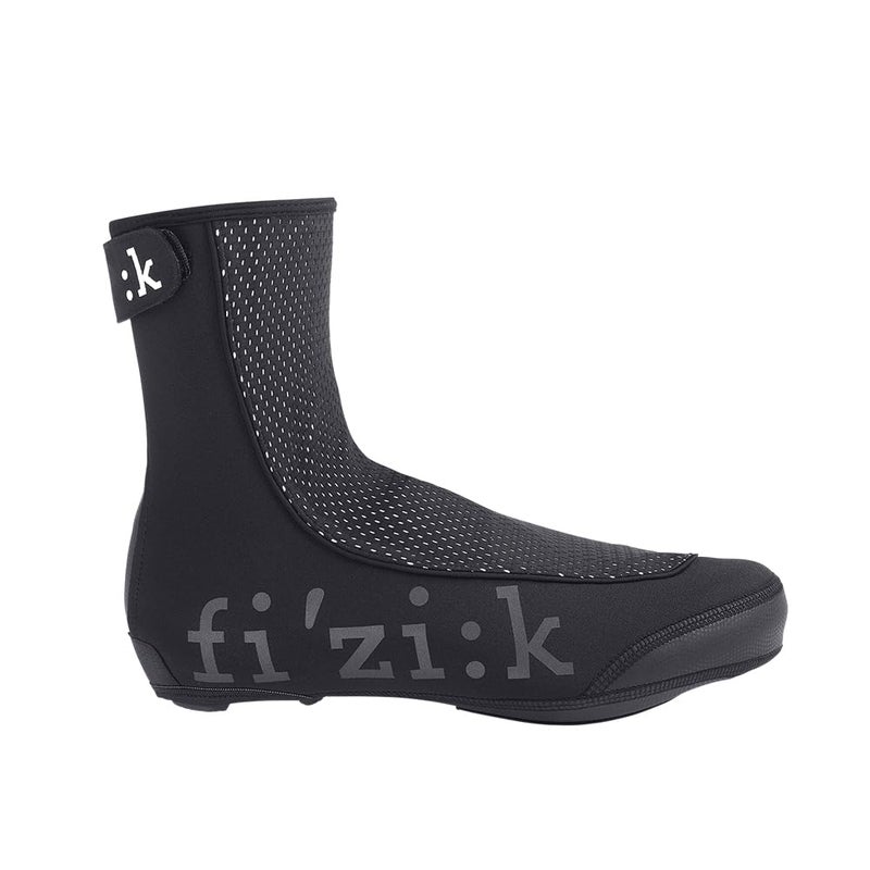 Fizik Overshoe,Waterproof Winter Road Cycling Overshoe with Reflective Parts, Black, S (36-39)