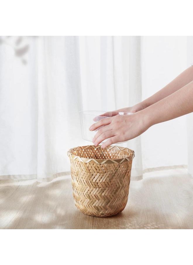 Zaboon - Plant pot, handmade bamboo, 12 cm - Image 1