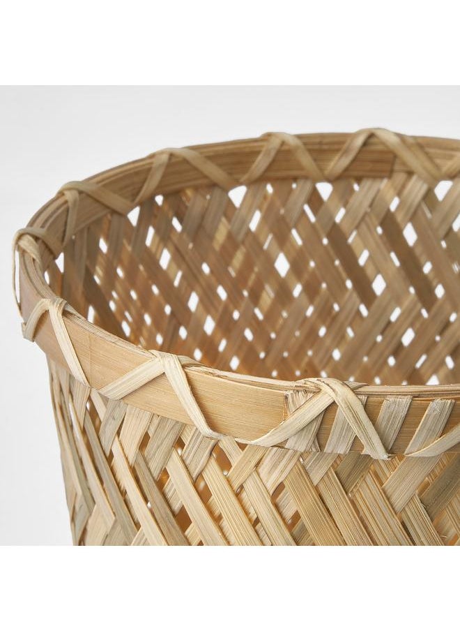 Zaboon - Plant pot, handmade bamboo, 12 cm - Image 1